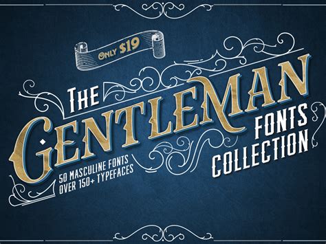 The Gentleman Fonts Collection by TheHungryJPEG.com on Dribbble