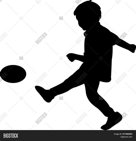 Boy Kicking Ball, Vector & Photo (Free Trial) | Bigstock