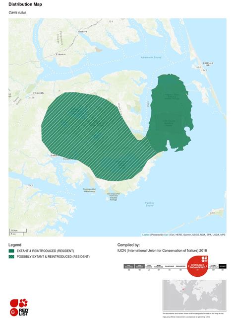 Red Wolf Habitat Map