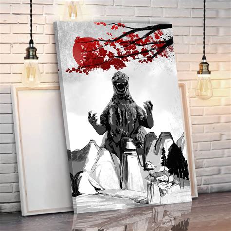 Godzilla Eastern Style Canvas Wall Art - TrendySweety