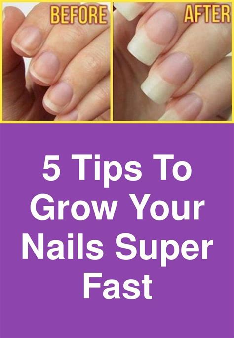 5 tips to grow your nails super fast | Grow nails faster, Nail growth tips, How to grow nails