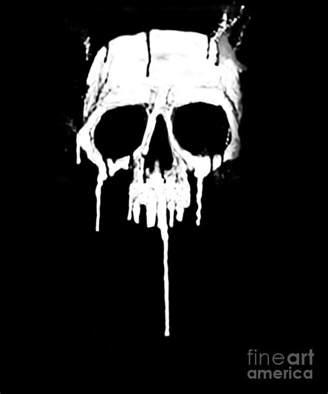 Classic Metal Graffiti Skull - Dripping Paint Graffiti graphic Digital Art by Deluxe Chimp