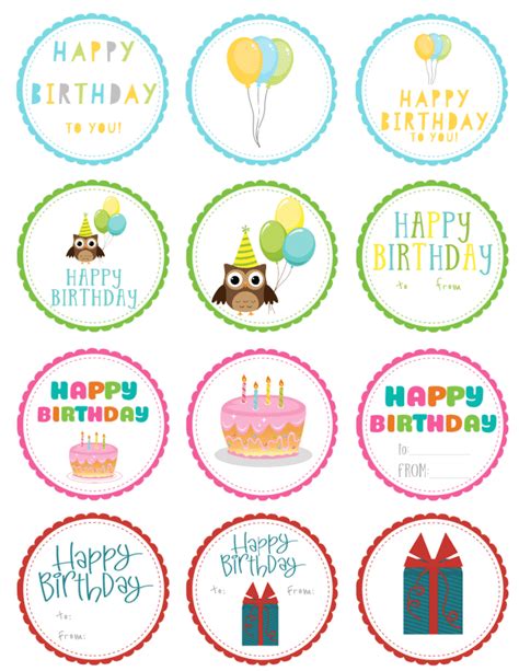 FREE Printable Birthday Gift Tags