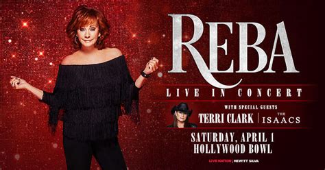 Reba McEntire Live In Concert Saturday April 1, 2023 Hollywood Bowl ...