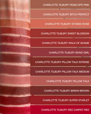 12 Charlotte Tilbury Lipsticks Swatches. My true loves. | Charlotte ...