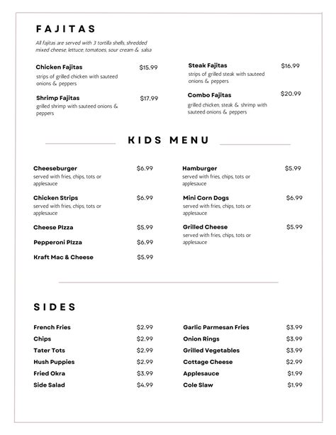 Menu – Uptown Bar & Grill