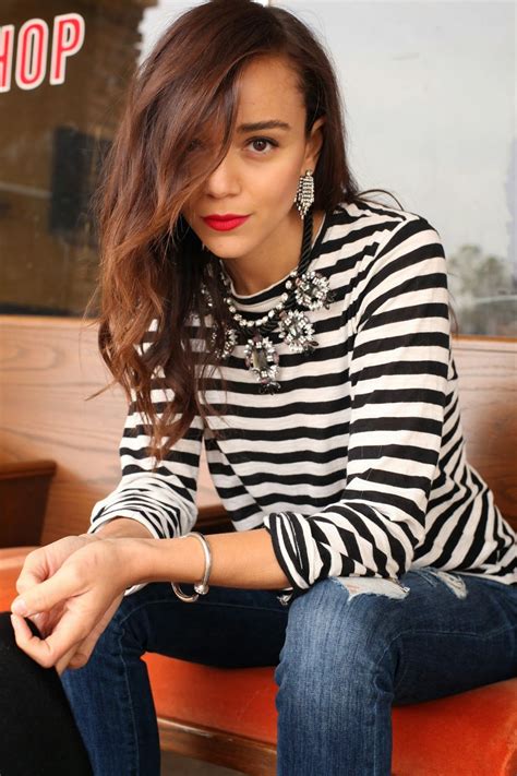 Classic stripes with statement necklace | Ashley Madekwe | Fashion, Women, Black girl fashion