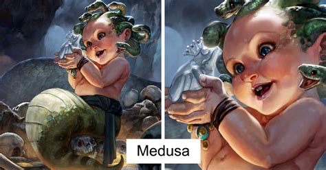 20 Mythical Creatures As Babies Illustrated By Artist Rudy Siswanto ...