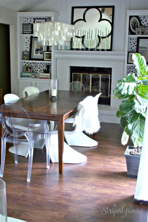 DINING ROOM WOOD FLOOR MAKEOVER - The Striped House