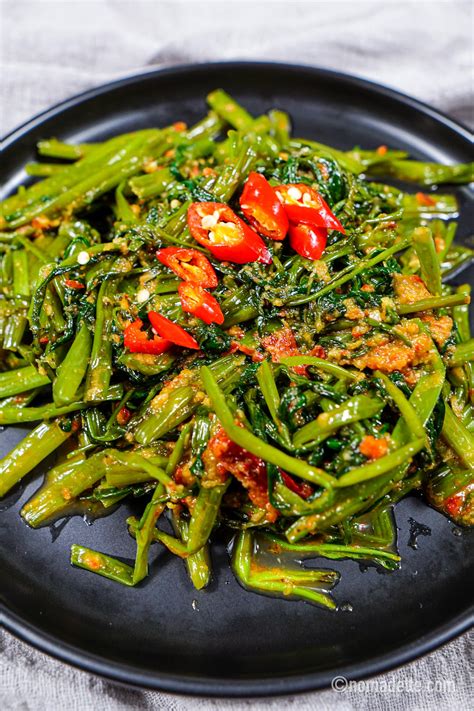 Sambal Kangkong | Stir Fried Water Spinach - Nomadette