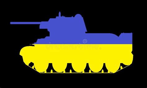 Ukrainian Tank Depicting the Flag of Ukraine. Stock Illustration - Illustration of armour, fight ...