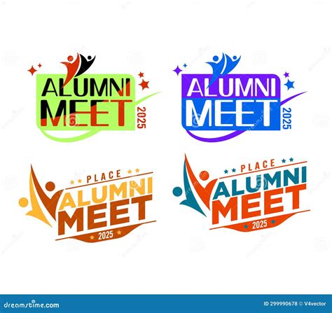 Alumni Meet Logo, Reunion Logo Stock Vector - Illustration of typeset ...