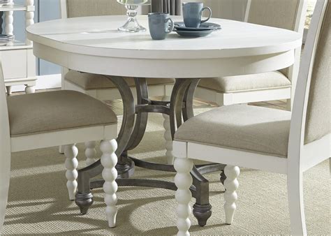 White Round Extendable Dining Table And Chairs - Round Dining Table Set ...