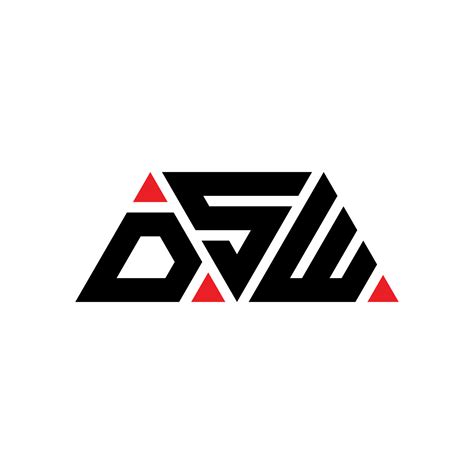 DSW triangle letter logo design with triangle shape. DSW triangle logo design monogram. DSW ...