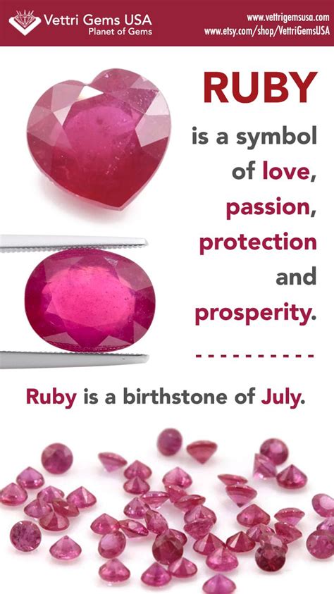 Ruby is a symbol of love, passion, protection and prosperity. Ruby is a ...