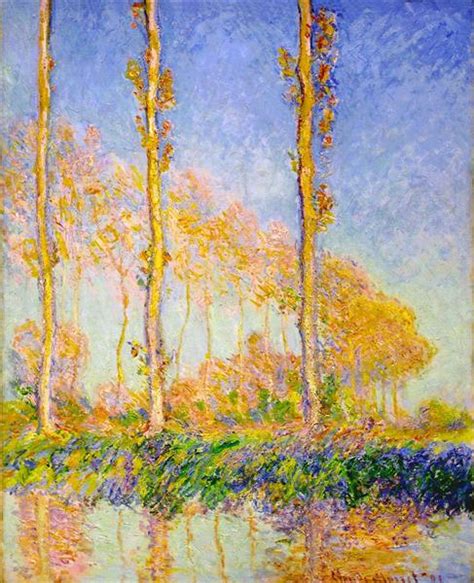 Poplars, Autumn, Pink Effect, 1891 - Claude Monet - WikiArt.org