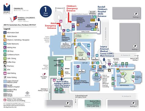 Legacy Emanuel Hospital Campus Map