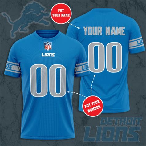 Detroit Lions Custom Jersey NFL Personalized Shirt NFL | Etsy