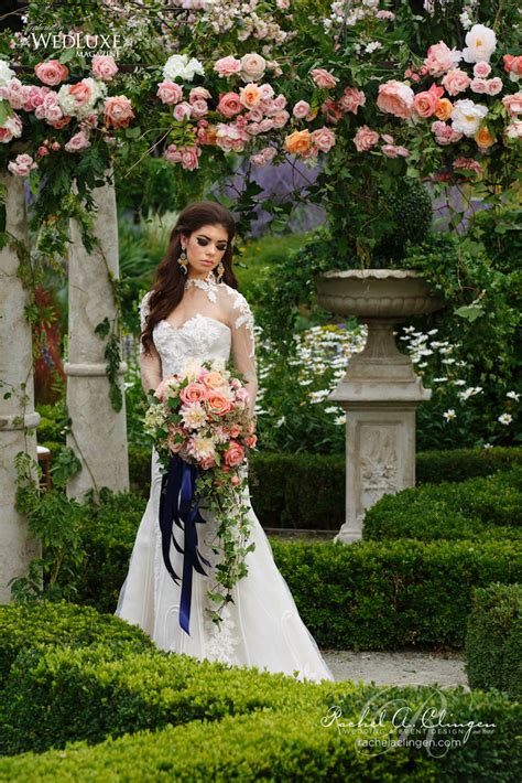 Botanical Gardens Navy and Peach Wedding - Rachel A. Clingen Wedding & Event Design