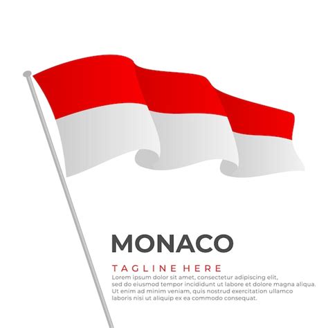 Premium Vector | Template vector monaco flag modern design