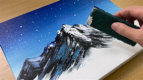 Painting snowy mountains easy acrylic painting technique – Artofit