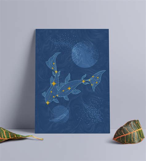 Constellation pisces, Pisces astrology art on Behance