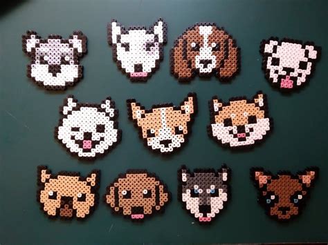 Perros Hama Beads Perler Beads Artkal Beads | Etsy | Hama beads patterns, Perler bead dog, Hama ...