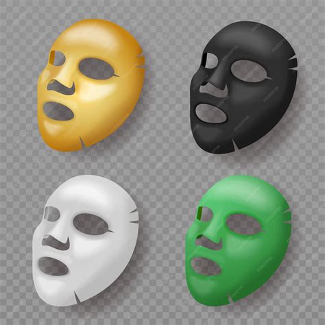 Premium Vector | Cosmetics mask realistic different colors facial ...