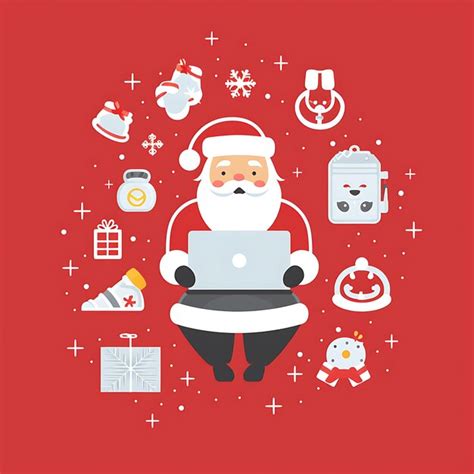 Premium Vector | Vector flat illustration santa claus christmas 2023