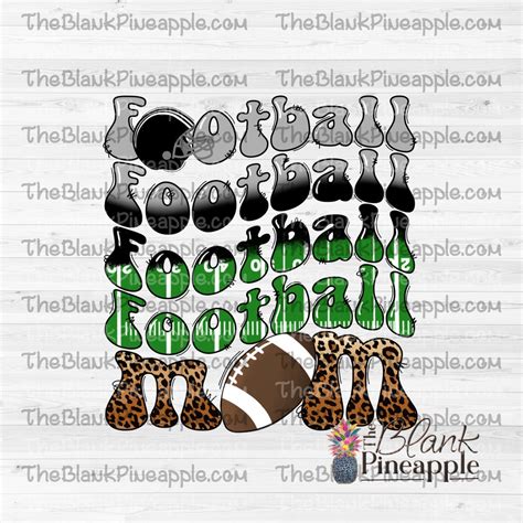 Football Design PNG, Retro Football Mom Design, Leopard, Grey, and ...