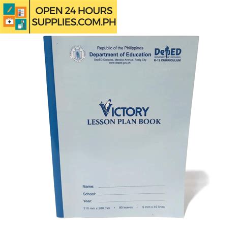 Victory Lesson Plan Book 210 mm x 280 mm 80 leaves - Supplies 24/7 Delivery