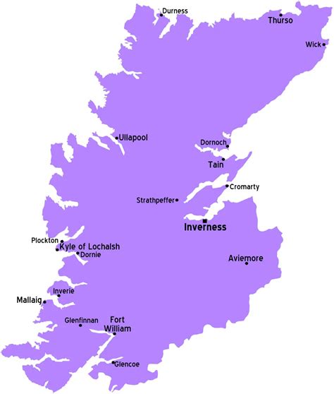 Highland Scotland Map - Mapsof.Net