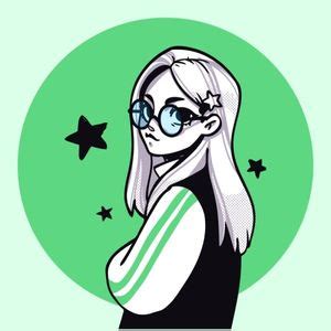 Green Animated Cool Girl Discord Profile Picture Avatar Template and ...