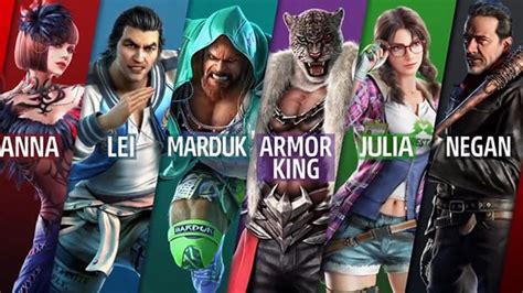 Tekken 7 DLC characters Craig Marduk, Armor King, and Julia Chang ...