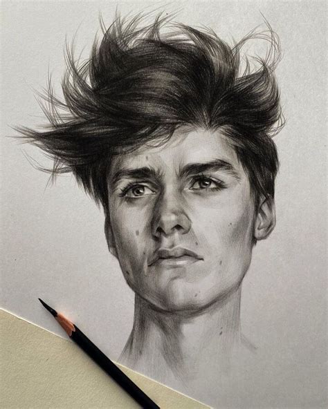 realistic pencil portrait Book Art Drawings, Easy Drawings Sketches ...