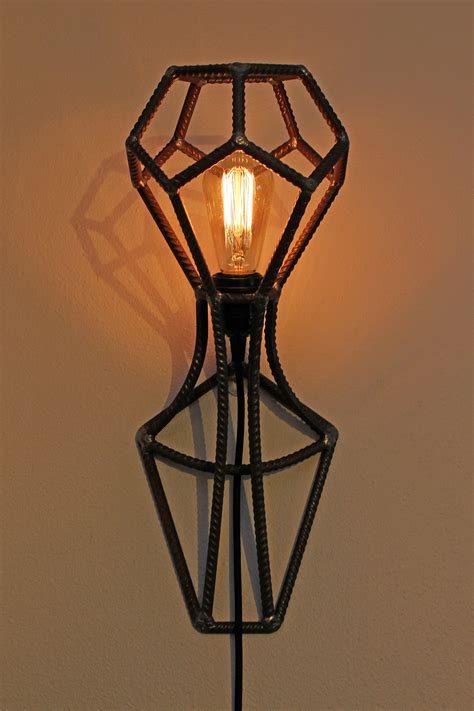 Industrial Geometric Rebar Wall Sconce Lamp Vintage Edison Light Bulb - Etsy