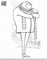 Despicable Me Coloring Pages Gru sketch template