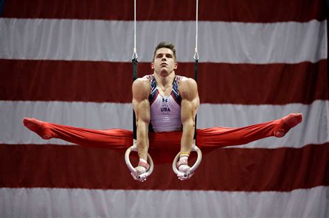 Gymnast Chris Brooks picks up crucial points on first night of Olympic Trials - Houston Chronicle