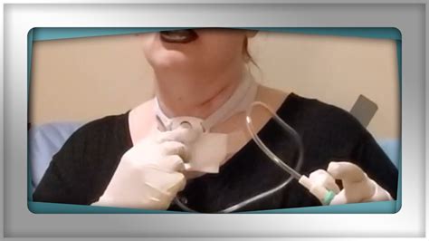 trach care at home - suctioning out my tracheotomy tube - YouTube