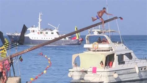 Incredible "Gostra" Festival Where People Run Up A Greased Pole | BOOM | St. Julian's | Malta ...