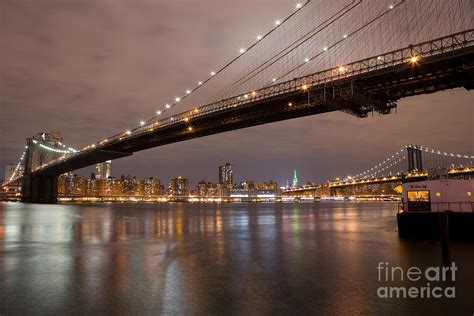 Brooklyn Bridge Lights Photograph by Leslie Leda - Fine Art America