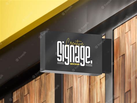 Premium PSD | Advertising signage mockup