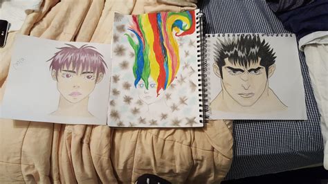 My girlfriend drew Guts, Casca, and her version of Isma. : r/Berserk