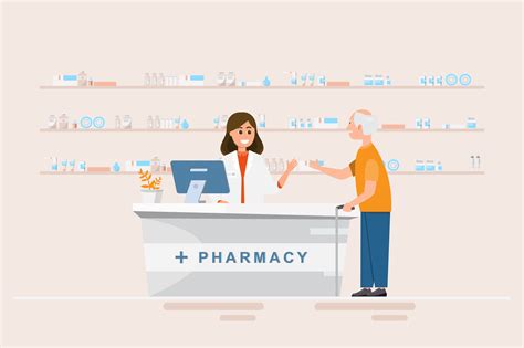 pharmacy with pharmacist and client in counter 535427 Vector Art at ...