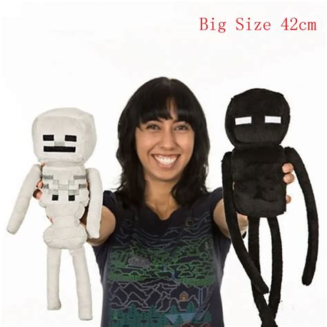 Aliexpress.com : Buy 36 42cm Minecraft Game Plush Toys Skeleton Enderman Skeleton JJ Stuffed ...