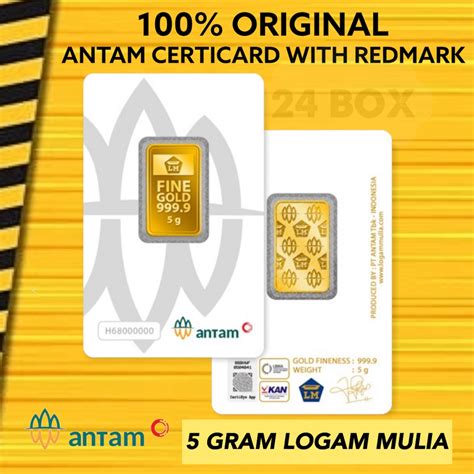 Jual LM ANTAM CERTICARD 5 GR , LOGAM MULIA EMAS ANTM CERTIEYE 5 GRAM | Shopee Indonesia