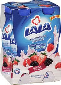 Lala Yogurt Smoothie Mixed Berry 6.3 Oz Bottles 4.0 Ct Nutrition Information | ShopWell