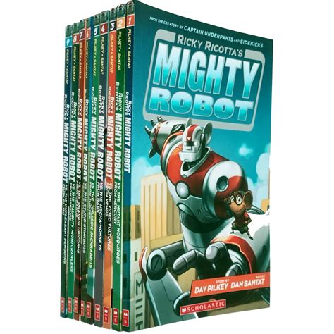 Ricky Ricotta Mighty Robot Collection 9 Books Set By Dav Pilkey (Ricky ...