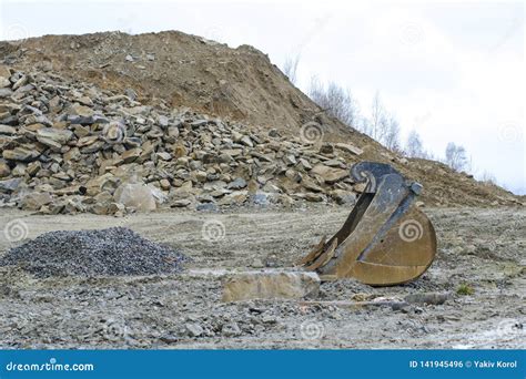 Excavator In An Open Pit Mine Royalty-Free Stock Image | CartoonDealer ...