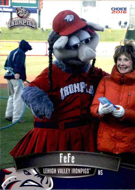 2016 Lehigh Valley IronPigs Choice #28 FeFe MASCOT - NM Baseball Card ...